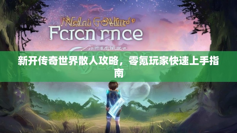 新开传奇世界散人攻略，零氪玩家快速上手指南