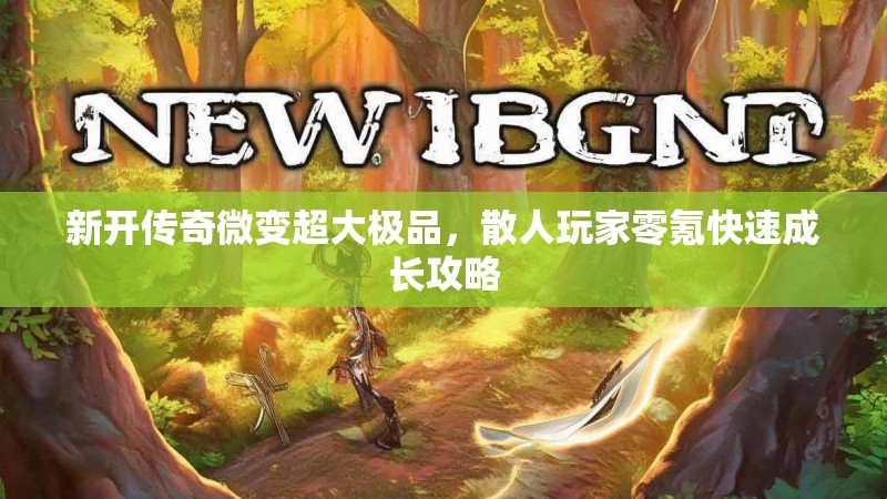 新开传奇微变超大极品，散人玩家零氪快速成长攻略