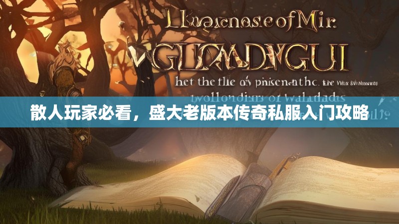 散人玩家必看，盛大老版本传奇私服入门攻略