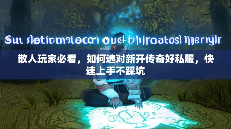 散人玩家必看，如何选对新开传奇好私服，快速上手不踩坑