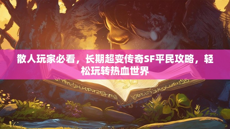 散人玩家必看，长期超变传奇SF平民攻略，轻松玩转热血世界