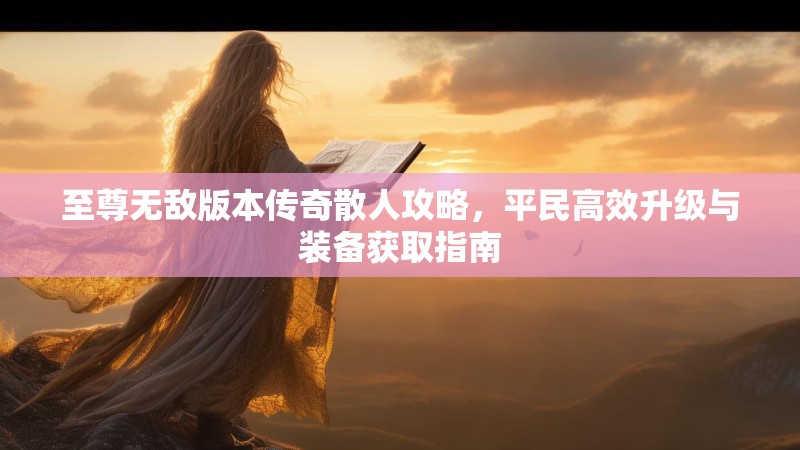至尊无敌版本传奇散人攻略，平民高效升级与装备获取指南