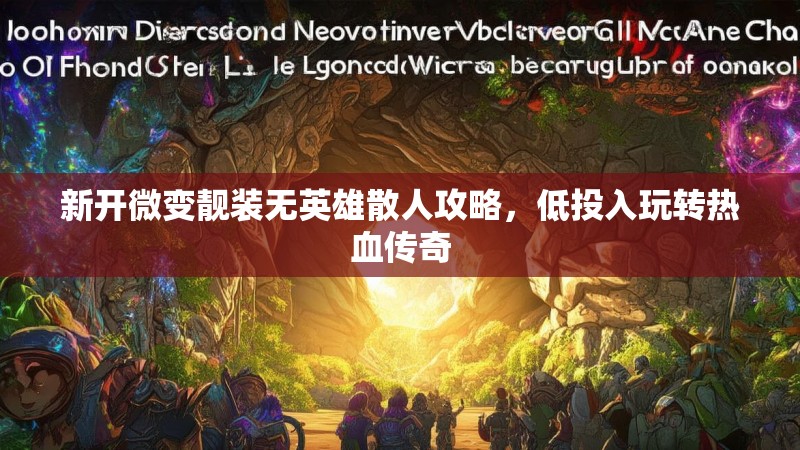 新开微变靓装无英雄散人攻略，低投入玩转热血传奇