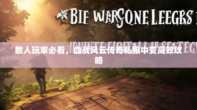 散人玩家必看，血战风云传奇私服中变高效攻略