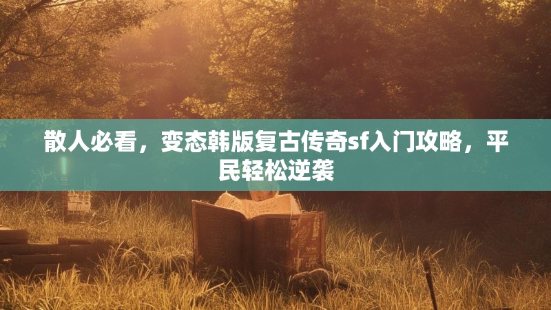 散人必看，变态韩版复古传奇sf入门攻略，平民轻松逆袭