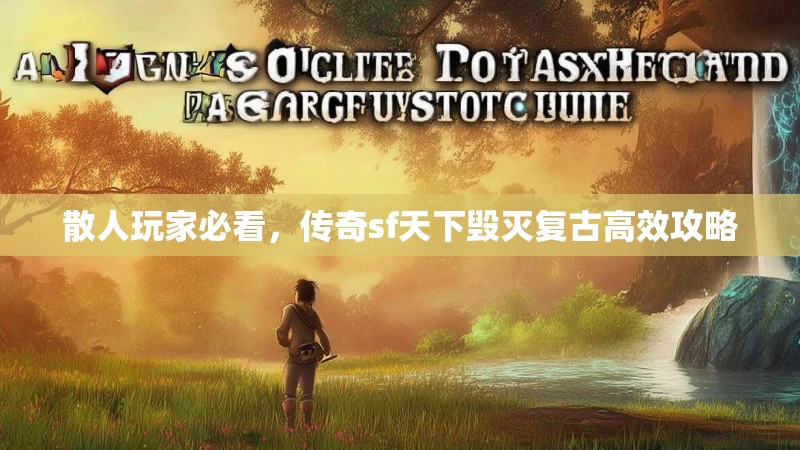 散人玩家必看，传奇sf天下毁灭复古高效攻略