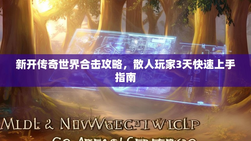 新开传奇世界合击攻略，散人玩家3天快速上手指南