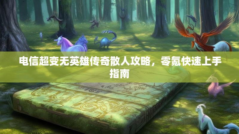 电信超变无英雄传奇散人攻略，零氪快速上手指南