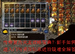 传奇复古火龙攻略宝典？新手如何快速入门与资深玩家进阶疑难全解答