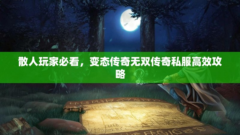 散人玩家必看，变态传奇无双传奇私服高效攻略