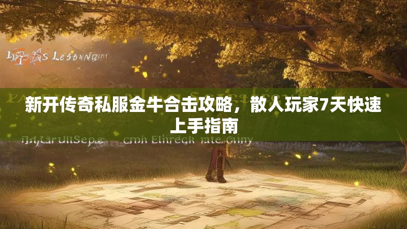 新开传奇私服金牛合击攻略，散人玩家7天快速上手指南