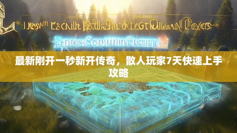 最新刚开一秒新开传奇，散人玩家7天快速上手攻略
