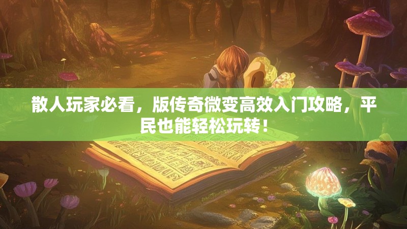 散人玩家必看，版传奇微变高效入门攻略，平民也能轻松玩转！