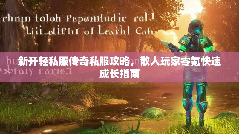 新开轻私服传奇私服攻略，散人玩家零氪快速成长指南