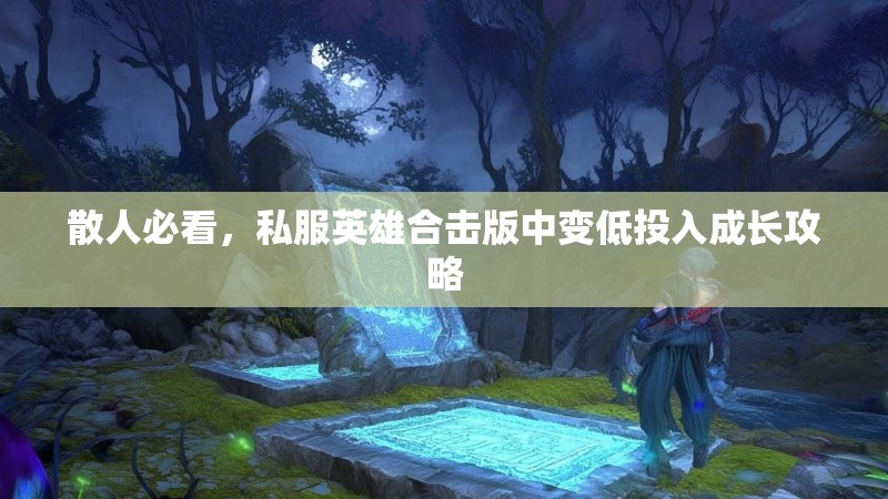 散人必看，私服英雄合击版中变低投入成长攻略