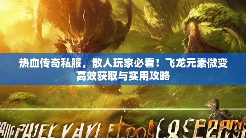 热血传奇私服，散人玩家必看！飞龙元素微变高效获取与实用攻略
