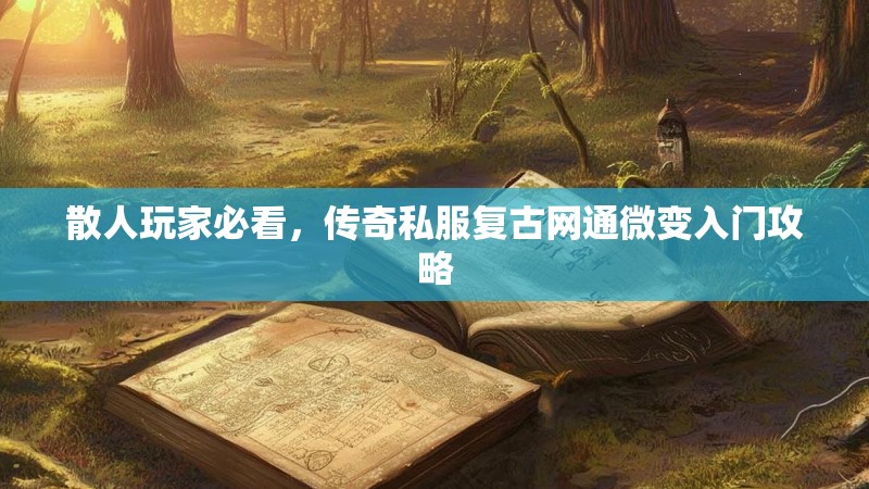 散人玩家必看，传奇私服复古网通微变入门攻略