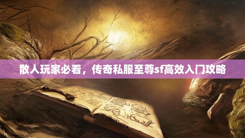 散人玩家必看，传奇私服至尊sf高效入门攻略