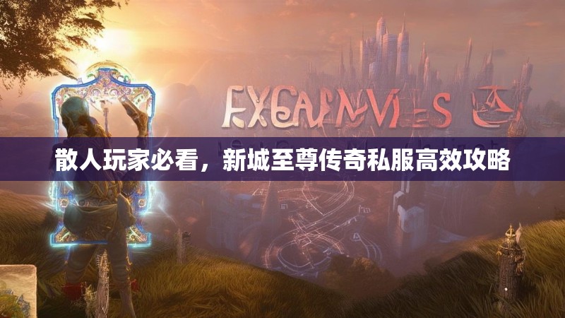 散人玩家必看，新城至尊传奇私服高效攻略