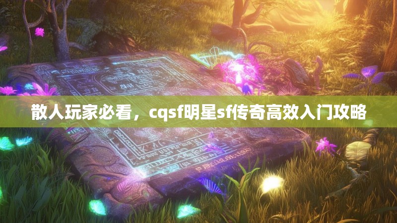 散人玩家必看，cqsf明星sf传奇高效入门攻略
