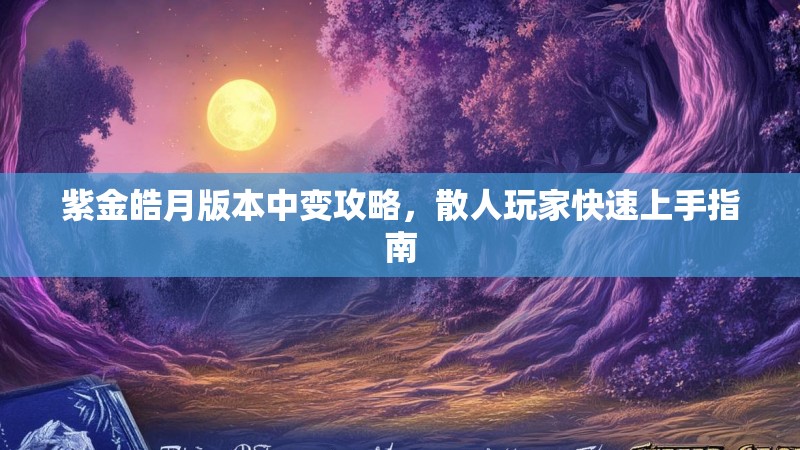 紫金皓月版本中变攻略，散人玩家快速上手指南