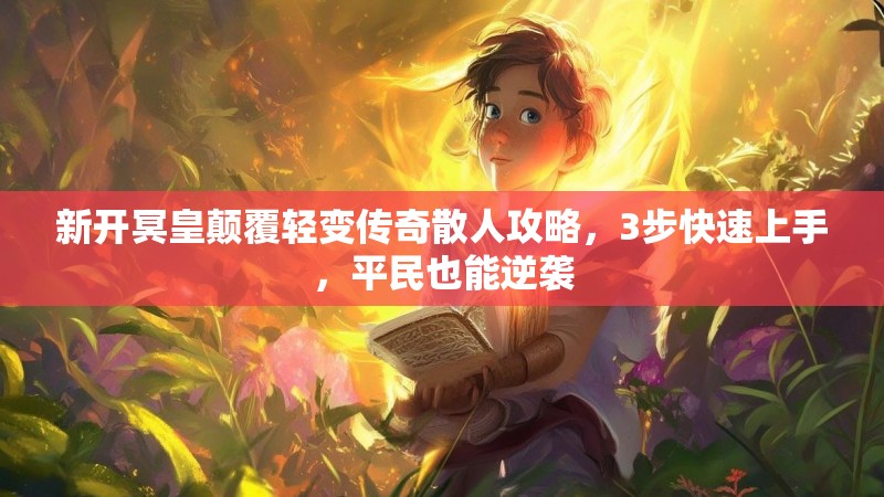 新开冥皇颠覆轻变传奇散人攻略，3步快速上手，平民也能逆袭