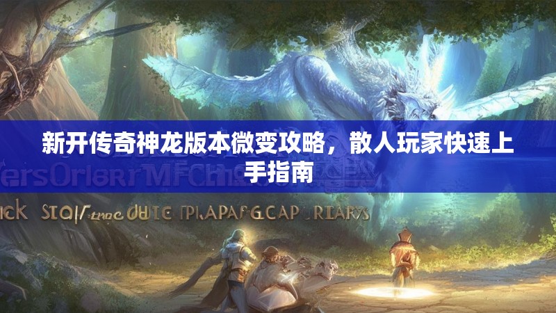 新开传奇神龙版本微变攻略，散人玩家快速上手指南