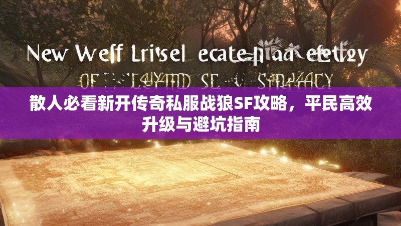 散人必看新开传奇私服战狼SF攻略，平民高效升级与避坑指南