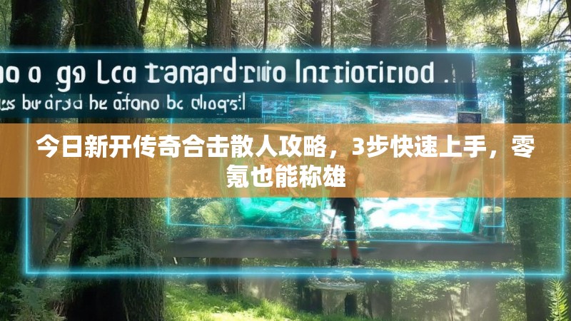 今日新开传奇合击散人攻略，3步快速上手，零氪也能称雄