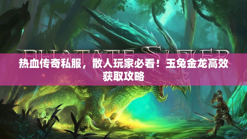 热血传奇私服，散人玩家必看！玉兔金龙高效获取攻略