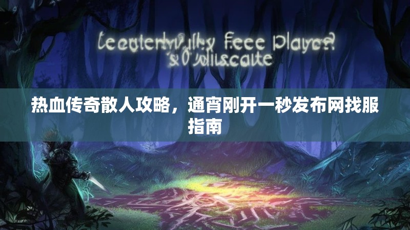 热血传奇散人攻略，通宵刚开一秒发布网找服指南
