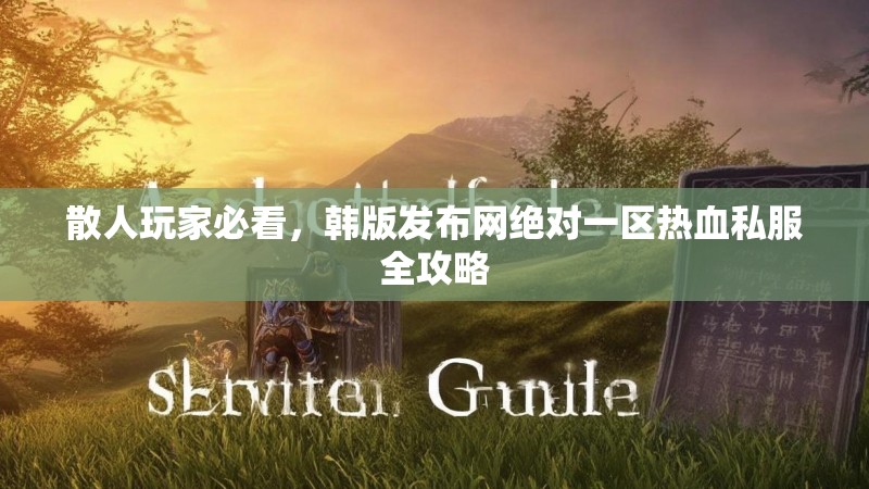 散人玩家必看，韩版发布网绝对一区热血私服全攻略