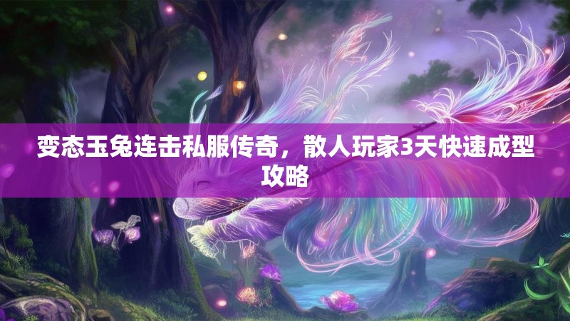 变态玉兔连击私服传奇，散人玩家3天快速成型攻略