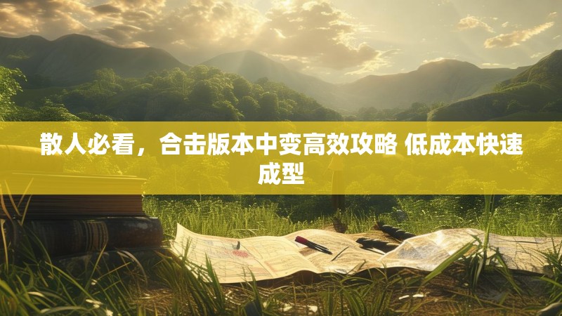 散人必看，合击版本中变高效攻略 低成本快速成型