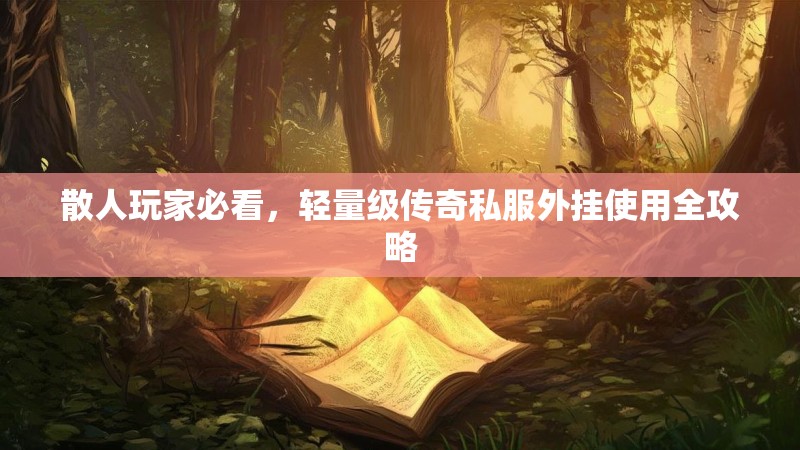 散人玩家必看，轻量级传奇私服外挂使用全攻略