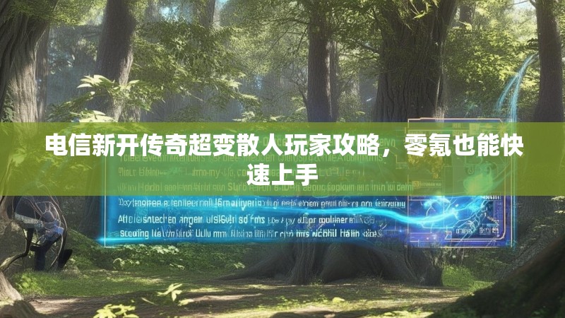 电信新开传奇超变散人玩家攻略，零氪也能快速上手