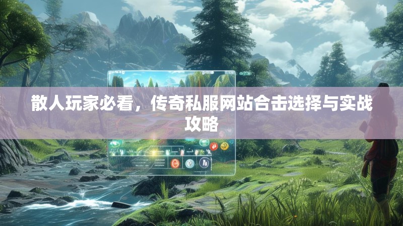 散人玩家必看，传奇私服网站合击选择与实战攻略