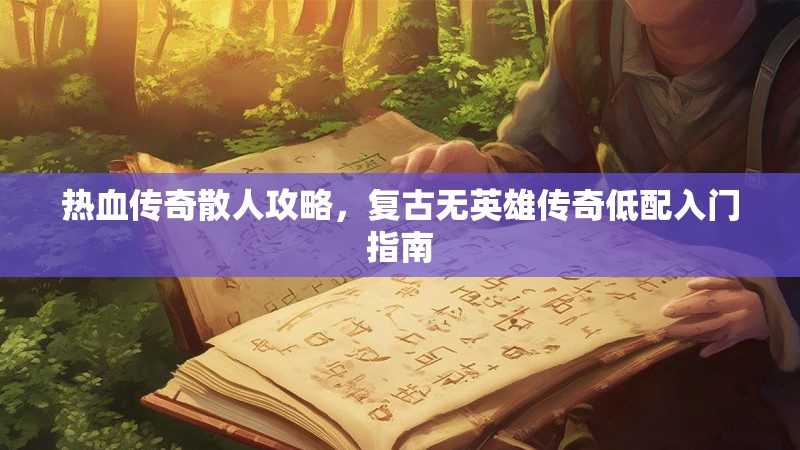 热血传奇散人攻略，复古无英雄传奇低配入门指南